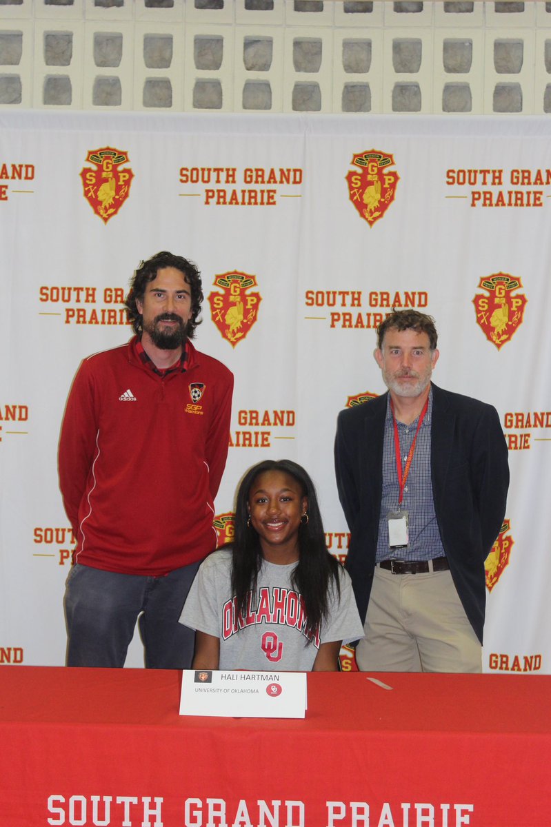 SGPGirlsSoccer's tweet photo. SGP Lady Warriors is so proud of our girl Hali Hartman for signing with a huge soccer program. #OU #BoomerSooner ⚽️🖤⚽️❤️ https://t.co/SpzYvrY900