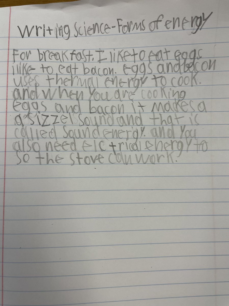 crekemp1's tweet photo. What forms of energy are involved in the making of your favorite breakfast? @ChisholmRidge #EMSproud #WritingScience #WeAreScientists https://t.co/DCOwwHNTNj
