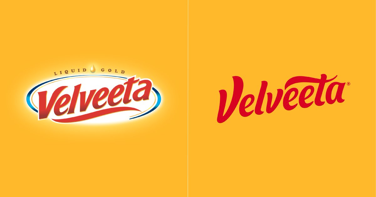 Adweek's tweet photo. Q2: Next up, let’s talk about @CheesyVelveeta’s new look, with a cleaner, more simplified logo and a new Twitter handle that’s more focused and digital-friendly. What do you think? Too cheesy? 🧀 #AdweekChat https://t.co/bsysotO4X7