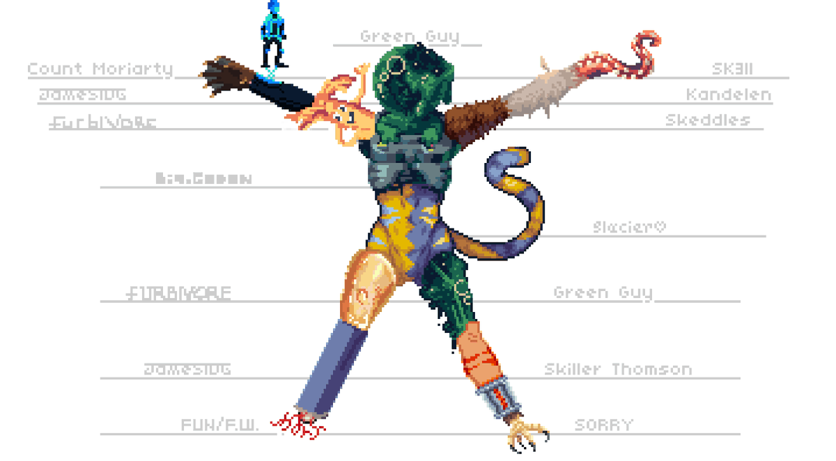 LospecOfficial's tweet photo. Our latest #pixelart collab: The Vitruvian Chimera

12 different artists contributed pieces to this creature

Was it a good idea? You decide. https://t.co/Z4uGDmCBi4