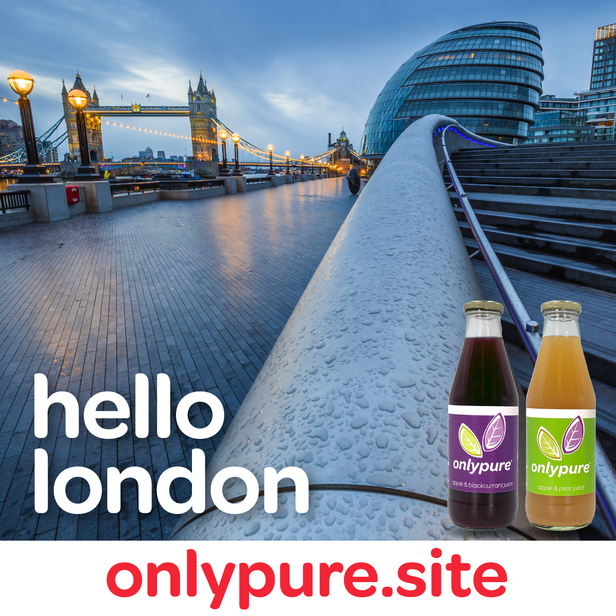 Hello London, introducing to you a great tasting and healthy new range of vegan friendly fruit juices. 
Take a look, visit onlypure.site

#london #londonlife #londoneye #londoncity #londoneats #londonlifestyle #secretlondon #explorelondon #londoncitylife #discoverlondon