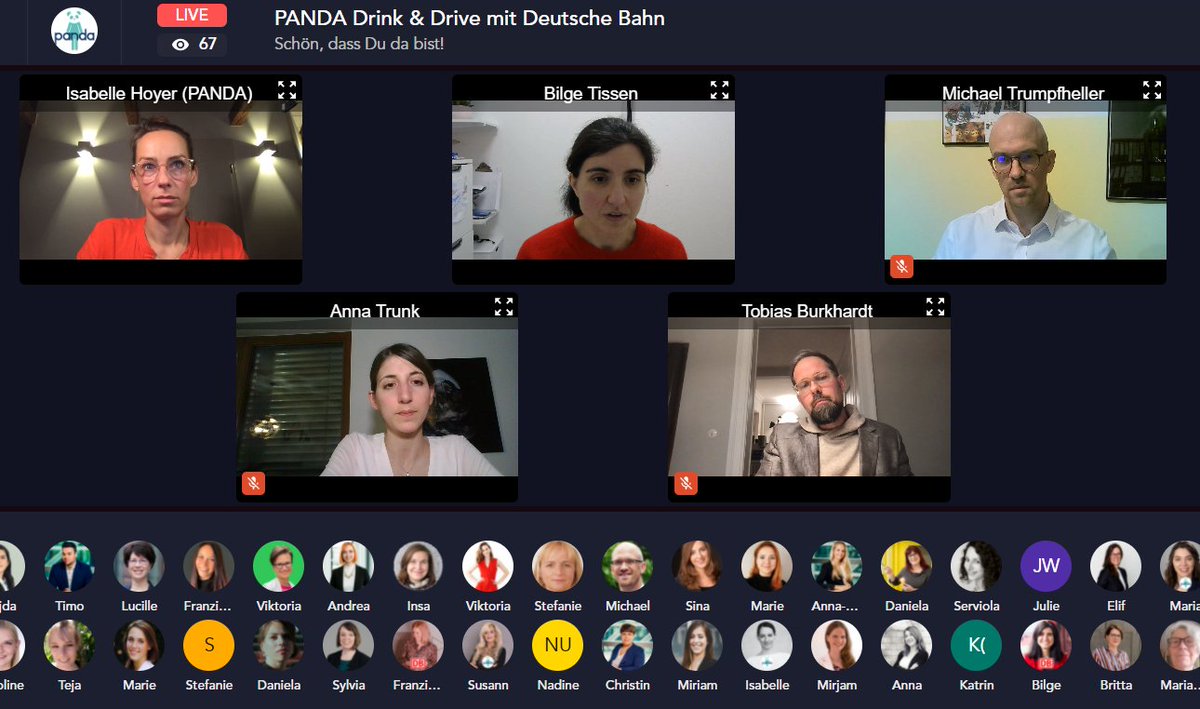 Heute endlich mal wieder ein tolles Abendprogramm: #PANDA Drink &amp; Drive presented by Deutsche Bahn 🙂 <a href="/we_are_panda/">PANDA | The Women Leadership Network</a>