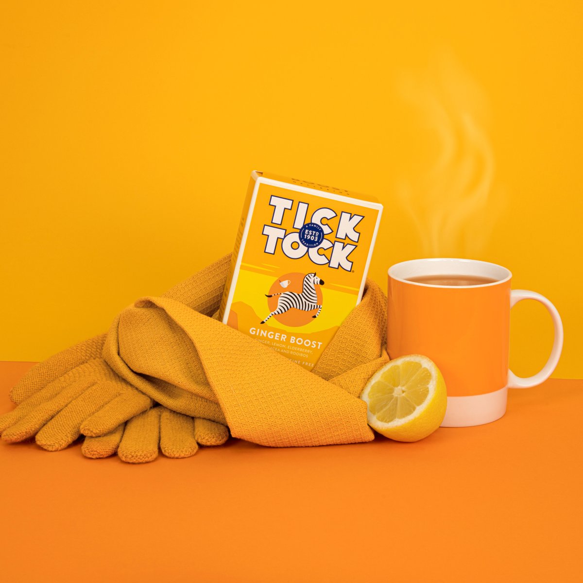 ticktocktea's tweet photo. As the nights draw in and the weather begins to turn, pick up a box of Ginger Boost and feel the ginger warm you from the inside out, whilst the echinacea and elderberry strengthen your defences. 😌

What's your favourite warming Tick Tock tea? Comment below! #TickTockTea https://t.co/z8Ov4MoOYB