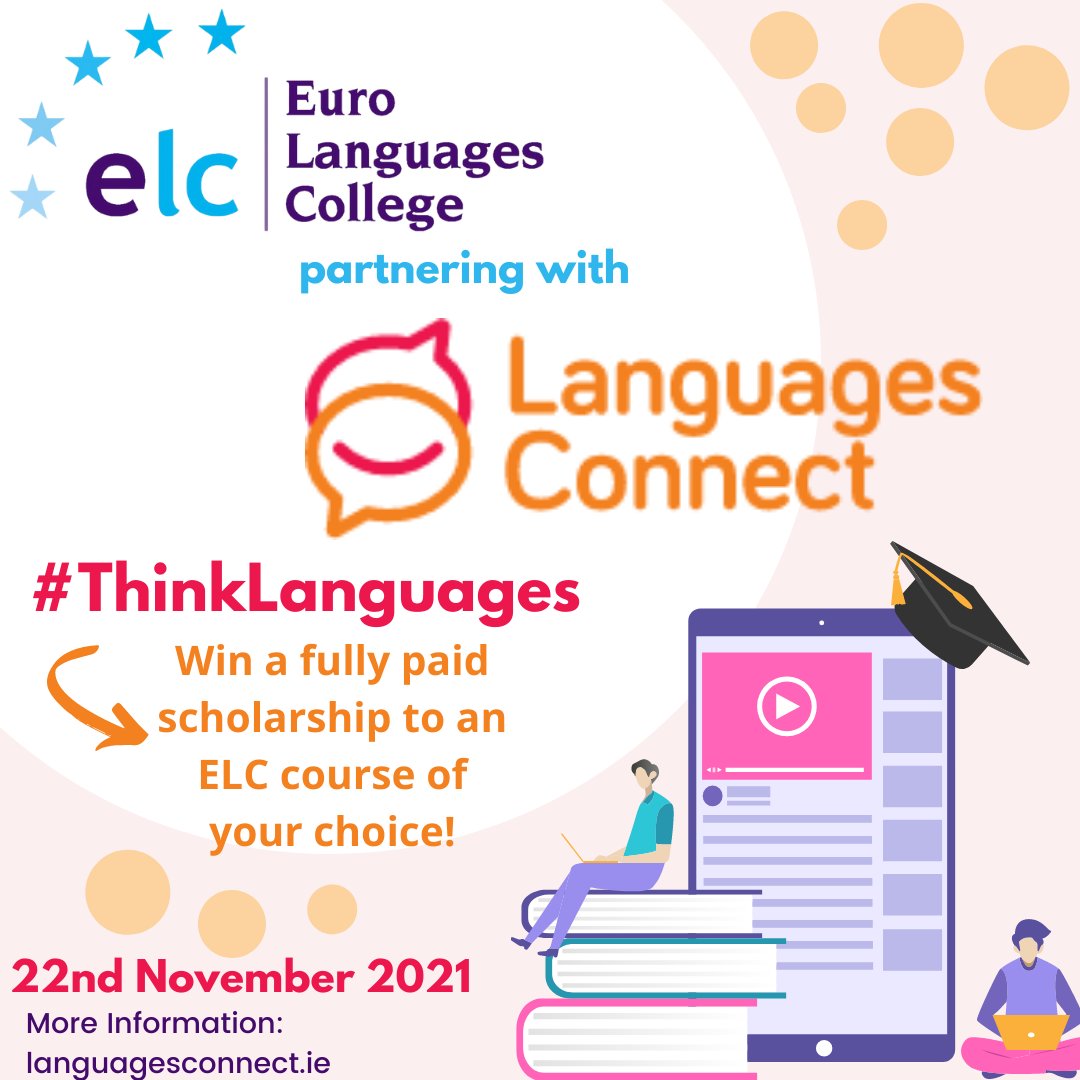 EuroLangColl's tweet photo. We are delighted to announce that we are sponsoring a prize for the #ThinkLanguages Competition: One lucky TY student will win a fully paid scholarship to attend a Euro Languages College course of their choice! @langsconnect_ie 
 #EuroLanguagesCollege @hectorirl https://t.co/yawZZCzyhq