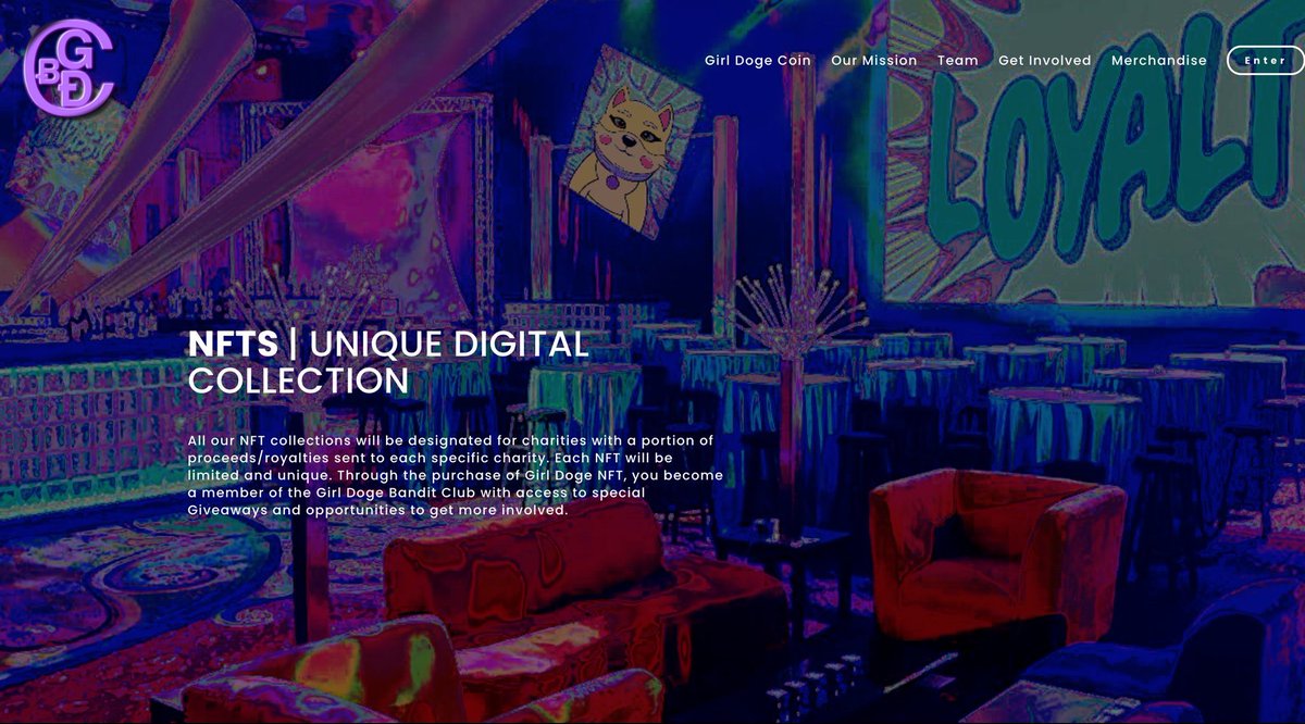 NFT Charity Project, 
virtual reality in sync with reality.
 The “METAVERSE CHANGE”! 

girldogebanditclub.com

- Creating value. Giving purpose. Building dreams.

#metaverse #BSCGems #BinanceSmartChain #CATGIRLCOIN #girldogecoin #dogecoin #shib #NFT #NFTCommunity 
<a href="/elonmusk/">Elon Musk</a>