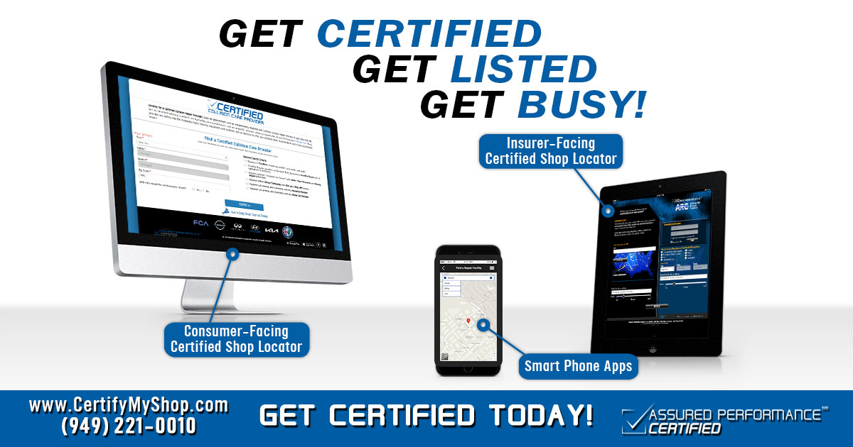 CCollisionCare's tweet photo. Certification differentiates you from the competition by enabling you to offer fully certified repairs that reinforce consumer confidence. In addition, you gain access to a multitude of marketing tools, making it easy to share that message and boost your business! https://t.co/75gs87IcrN