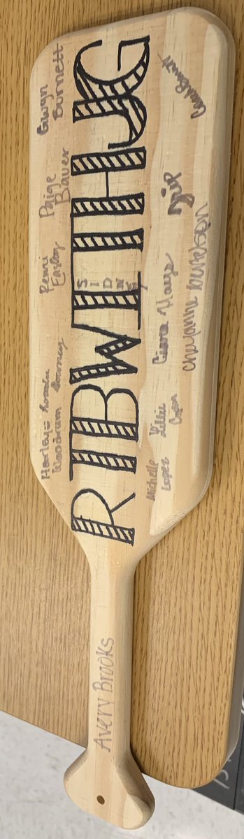 CoachToddLange's tweet photo. @Coach_Fleck I am having a brain biopsy tomorrow and my team made me a paddle to Row the Boat. Thank you for always inspiring me and helping me get through this rough time. RTB https://t.co/nUEtufOujN