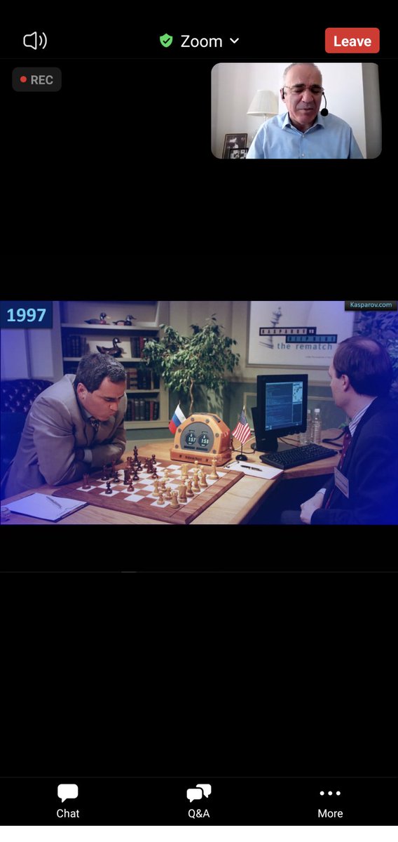 pmalik1's tweet photo. Man v/s Machine stories coming from legendary Chess Grandmaster talking about his first  match he ever lost to ANYBODY or Anything !

@IBM Deepblue won @Kasparov63 over 25 years ago and that began a new era for #AI - new generation of collaboration

Thanks Steve Pratt @NoodleAI https://t.co/MVzGGkd3D0