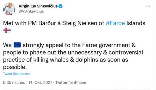 Th3_Seawolf's tweet photo. @VSinkevicius What is the answer from the Prime Minister of the #FaroeIslands? 
#BoycottFaroeIslands #BacktoTravel #Booking #hotelsdotcom #hotellife #expedia #travel #Lastminutedotcom #Agoda #tripdotcom #TripAdvisor #forksnroses #TripadvisorReviews #magnetictravels  #TravelDream https://t.co/X6DTTm7wyl