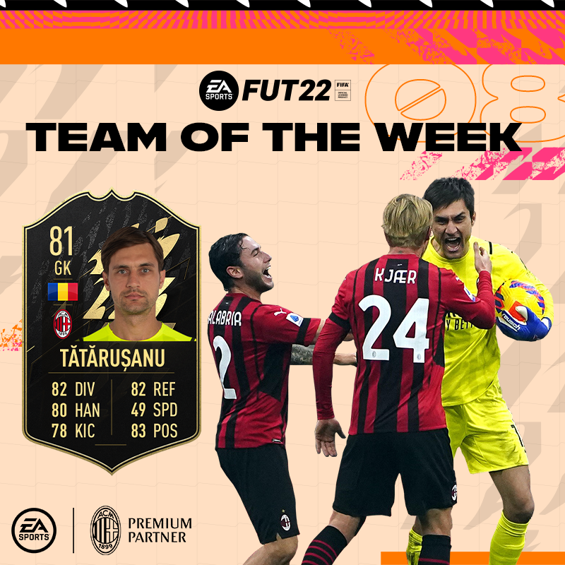 acmilan's tweet image. A huge penalty save in the derby 🛑
Tătă is in @EASPORTSFIFA&apos;s #TOTW! 🔥
#FIFA22