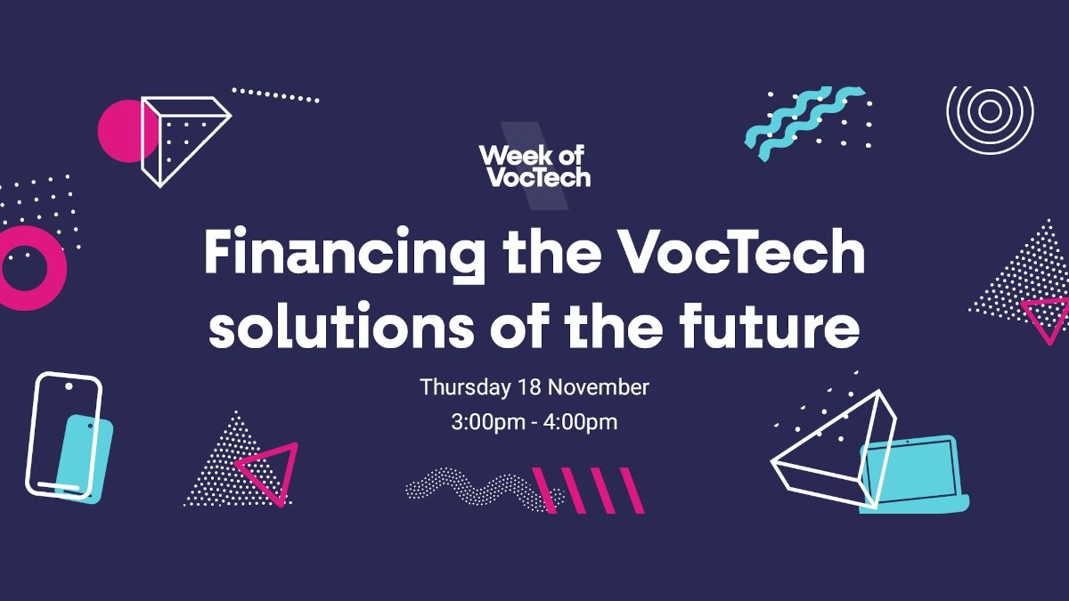 UfiVentures's tweet photo. 📣 Financing #VocTech Solutions
🗓️ 3-4pm Thurs 18 Nov

Join @hialexcullen @UfiVentures, @nkind88 @tytonpartners @UfiTrust @louisemarston @resfoundation @SonicjobsApp to discuss #ImpInv in #digital #tech for #skills

Register now:
https://t.co/XMc7QR2tEH

#WeekofVocTech https://t.co/zsmycvFaJ4