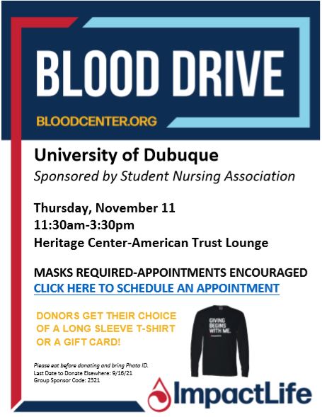 ericabarker22's tweet photo. Thankful for lifesavers like @UDubuque Student Nursing Association!  Pop up blood drive TOMORROW!  @HeritageCTR @impactlifeblood  To schedule an appointment click  https://t.co/vBxP0W69hW https://t.co/XSKbttHKiL