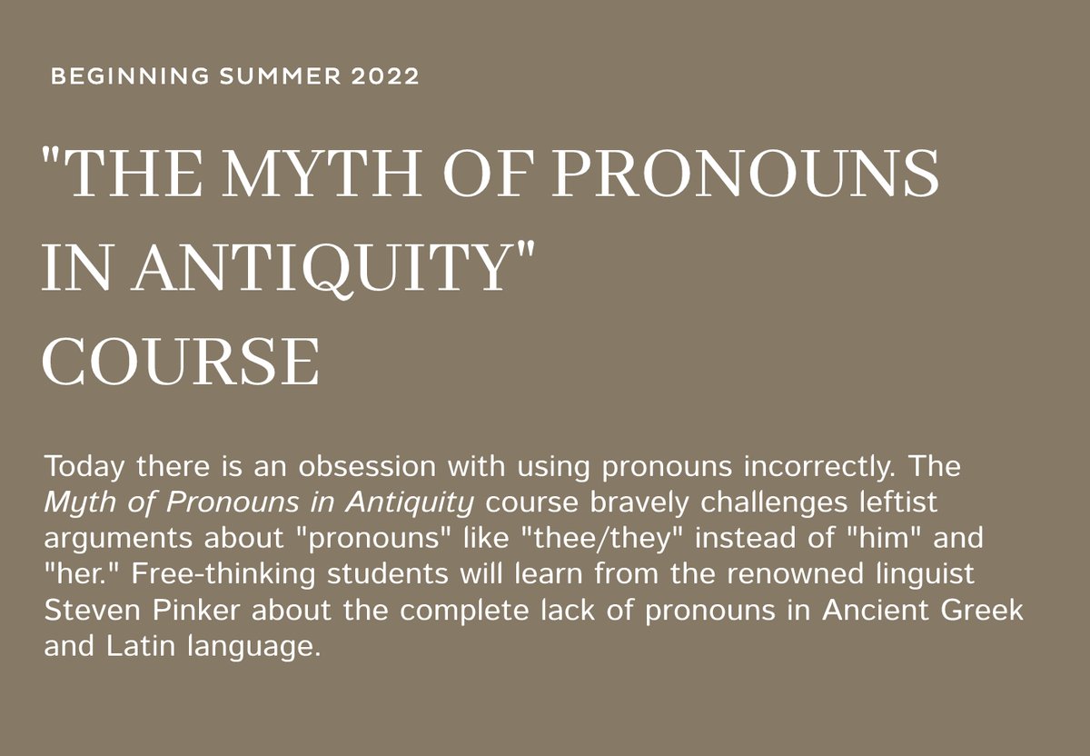 uaustenclassics's tweet photo. New course announcement. Come learn about the historical inaccuracy of using pronouns. https://t.co/aJyvkJMGsB