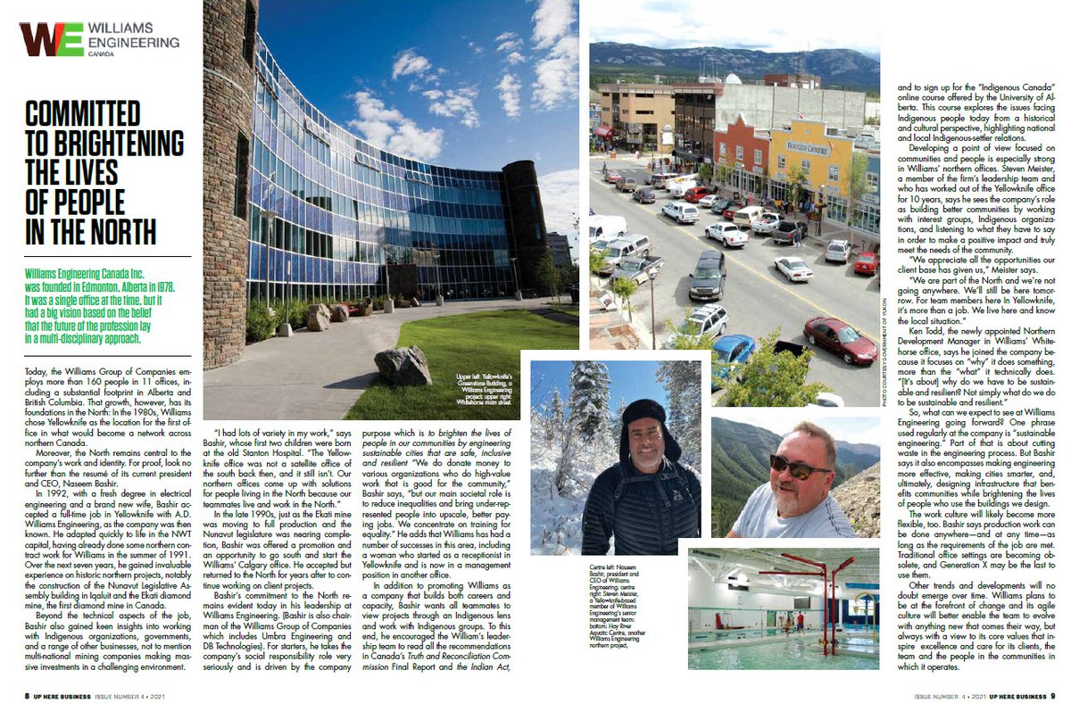 Check out the latest issue of Up Here Magazine &amp; read about our company's past, present &amp; future, as well as our commitment to brightening the lives of people in Canada's North! Click the link to read more! ow.ly/KAQ050GKBFa #purpose #brightenlives #whitehorse #yellowknife