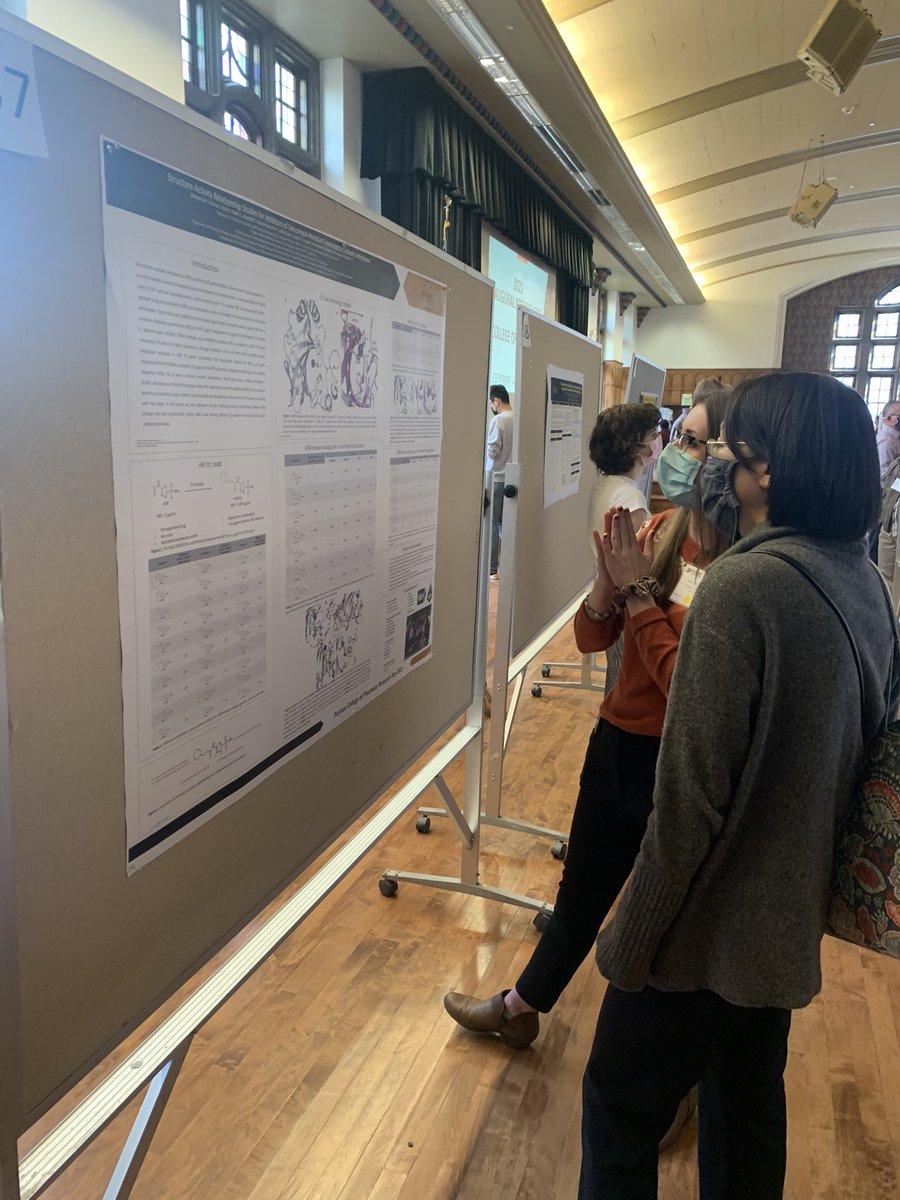 FlahertyLab's tweet photo. Flaherty lab @Purdue_MCMP grad students are doing a great job presenting their posters at the @purduepharmacy research day! https://t.co/qpjOMXkiTW