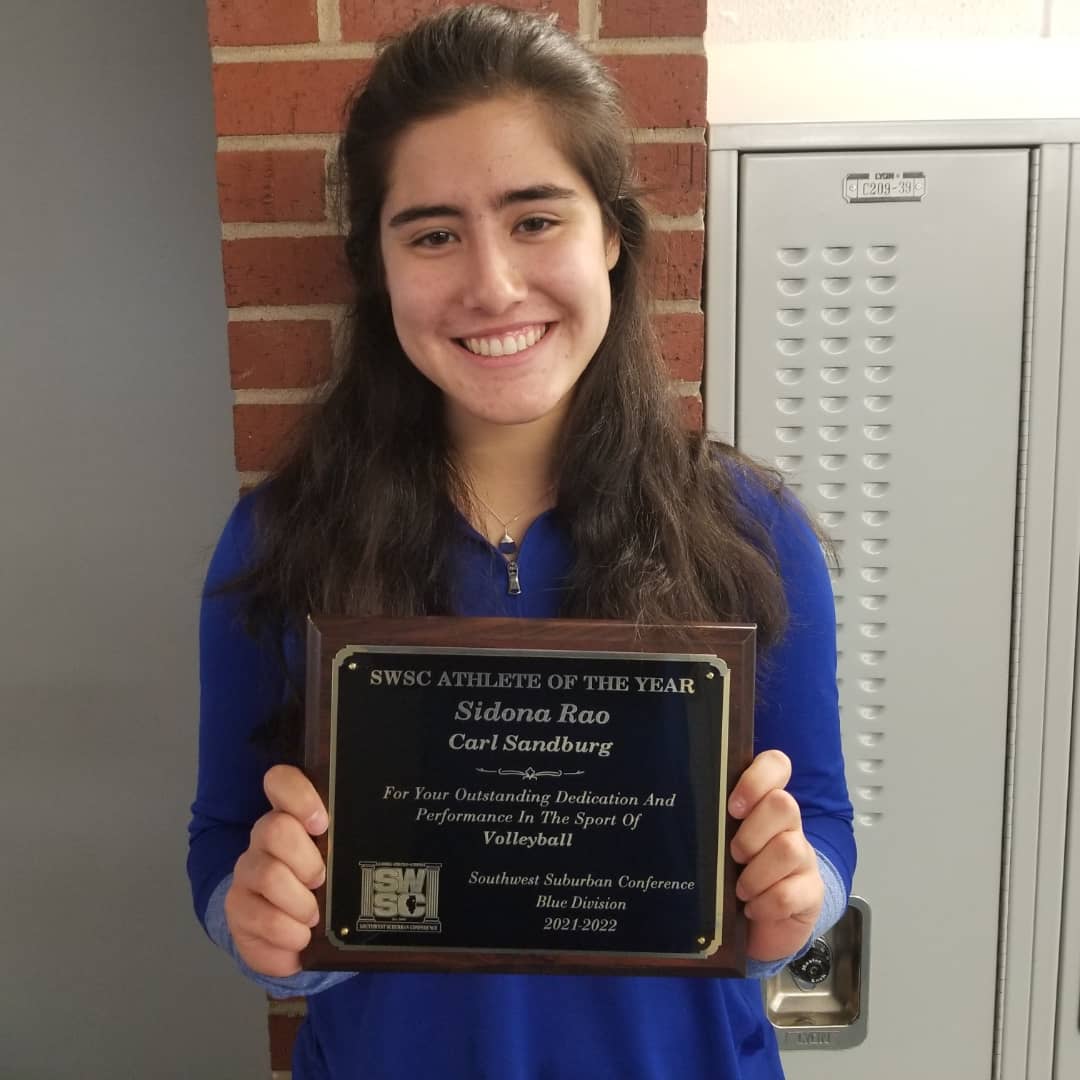 CSVBwomen's tweet photo. SIDONA RAO IS THE SWSC BLUE DIVISION VOLLEYBALL PLAYER OF THE YEAR!!
One of the toughest conferences around and a Sandburg Eagle stands tallest. @EaglesAthletics @Sandburg_fanz @SandburgHS #CSVBfamily #giveeverything #winners https://t.co/8PSv1T9w8c