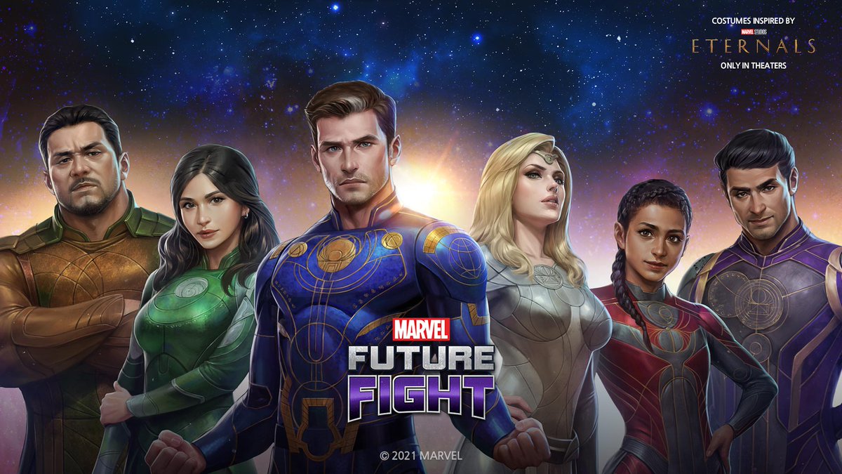 Join the #Eternals as they unite once again in #MARVELFutureFight's v760 update inspired by "Marvel Studios' Eternals" .
