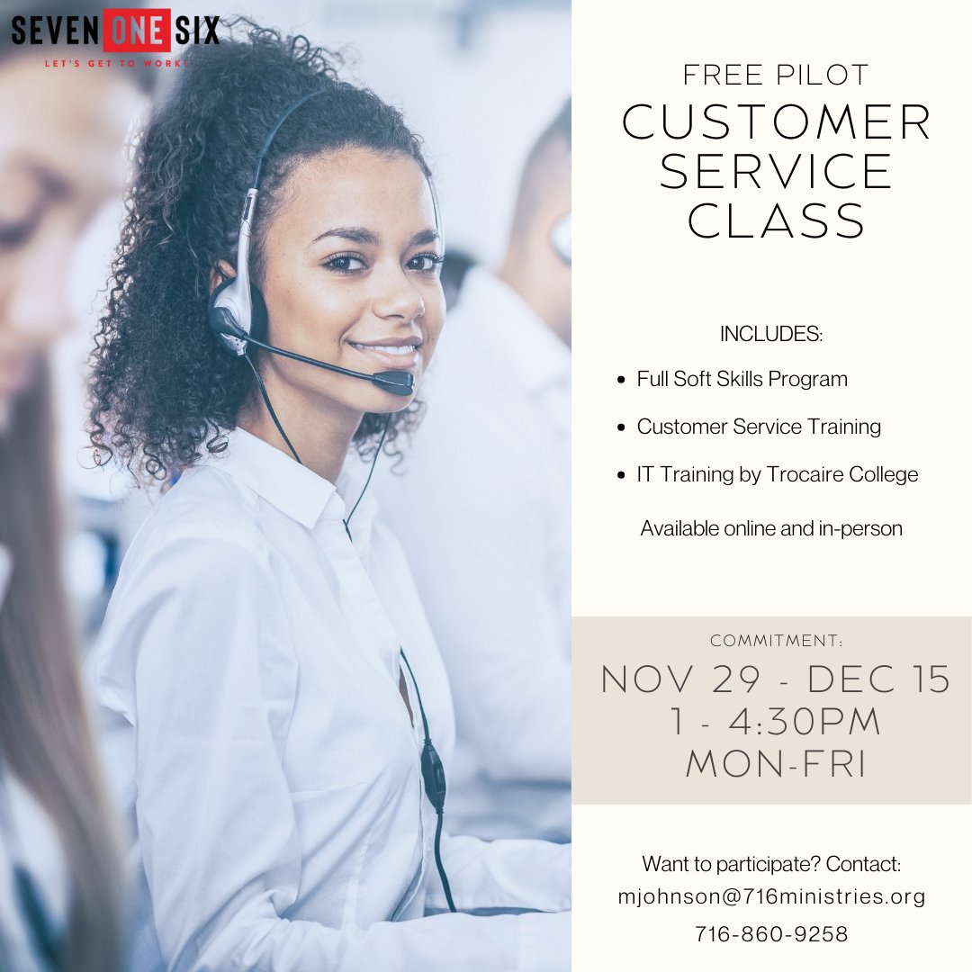716 Ministries (@716ministries) on Twitter photo 💡 Connect with employers who are hiring
💡 Learn new skills
💡 No cost to participants
💡 Email mjohnson@716ministries.org or call 716-860-9258 to participate
#716ministries #buffalo #workreadiness #softskills 💡 Connect with employers who are hiring
💡 Learn new skills
💡 No cost to participants
💡 Email mjohnson@716ministries.org or call 716-860-9258 to participate
#716ministries #buffalo #workreadiness #softskills