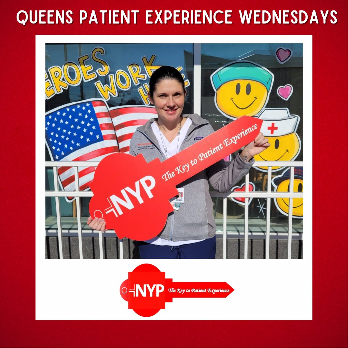 AChristopherPX's tweet photo. 1. Happy #PXWednesdays! This week’s #KeytoPX spotlight is shining bright on the #Amazing Michelle! Michelle, a former member of our Emergency Department team, is now a shining member of the @queens_trauma team here @nypqueens. What does Patient Experience mean to you? https://t.co/RxkIcBW2Y9