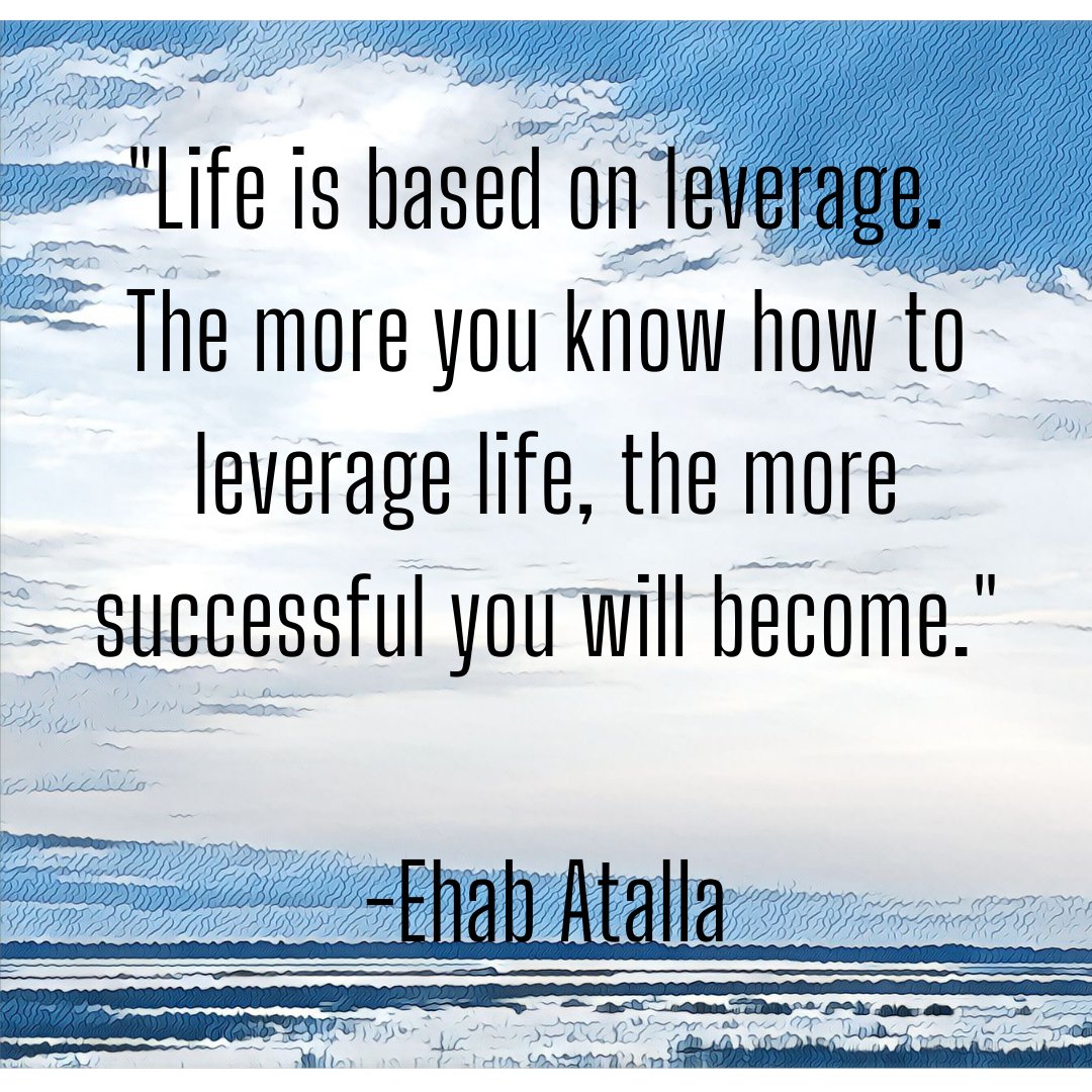 EtherealGoddes5's tweet photo. What will you be #leveraging today in order to feel more #successful? #Relationships? #Time? #Money? #Technology?
👯‍♀️ ⌛ 💸 💻 🛏️ 🌳 ✨ 🔅
We bet you also didn't realize how much #leverage already plays an important role in your day to day lives. https://t.co/PsA4kgicXm