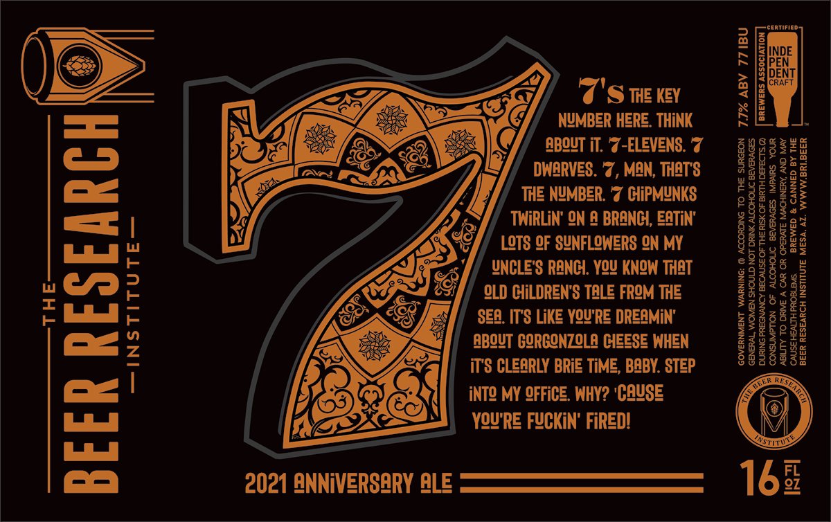 We're now only ONE WEEK away our 2021 Anniversary Ale release! If you aren't familiar, every year on our anniversary we release a special edition beer to celebrate the occasion. This year its a 7% 77IBU West Coast IPA brewed w/ Idaho 7 hops. Available on draft &amp; in cans on 11/17!