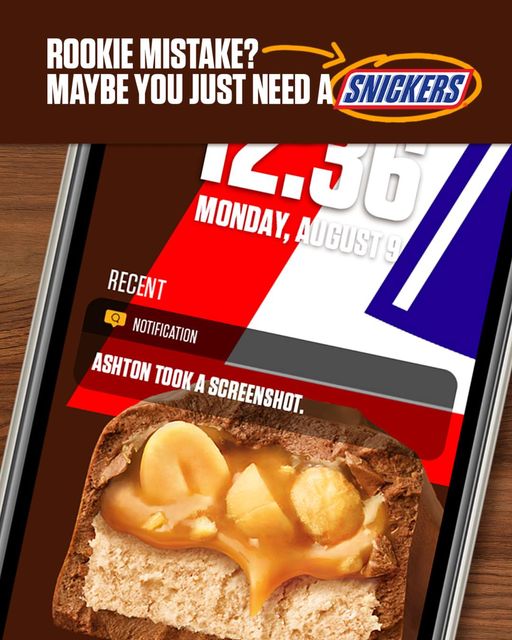 ShopFront3's tweet photo. Missed the new platform update? Maybe you just need a SNICKERS. Share your #SNICKERSRookieMistake at https://t.co/XN0oSJ4PBH. https://t.co/4Ea8var4Ne