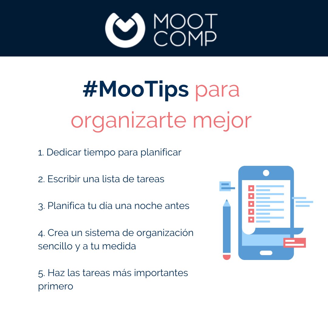 Mootcomp1's tweet photo. ¡Estamos en la recta final! Te compartimos algunos #MooTips para que puedas organizar mejor tus tiempos.
#MootComp2021LATAM #ViveMootComp https://t.co/TNW8SM0xbi