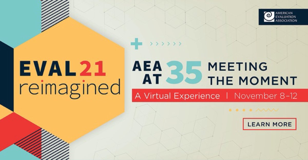 If you are attending #Eval21, we have a 2nd #Eval21 session today (12:30 PM PT &amp; 3:30 PM ET):

Data visualization process and challenges: Key thoughts from data visualization experts 
 
Join if you are interested in #dataviz! 
#Evaluation #Eval <a href="/aeaweb/">Evaluation Headlines</a>