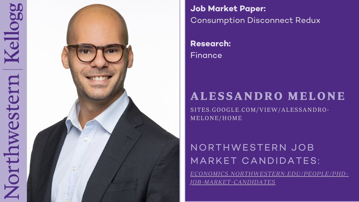 NUEconomics's tweet photo. Kellogg School of Management Visiting Scholar Alessandro Melone’s research interest is Finance. Learn more about Alessandro Melone at https://t.co/PZJufo5mzH &amp; other Northwestern Economics Job Market Candidates at https://t.co/ZCkpPN8e8z https://t.co/UE1z6XET0V