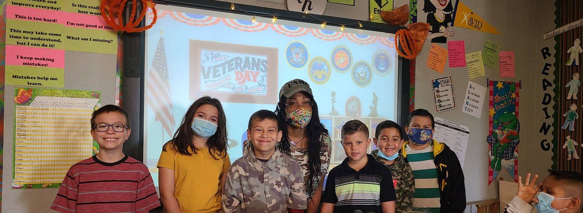 Mrs. Keels’ class honoring our veterans! #VeteransDay2021 <a href="/EbonBrown/">Ebon Brown, Ed.D</a> <a href="/mabarn/">Mathew Barnett</a> <a href="/mgriffin_bmt/">Michael Griffin</a> <a href="/Kakish/">Mays Kakish</a>