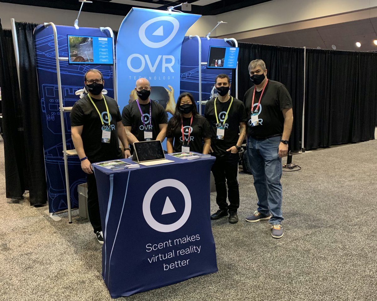 OVROmara's tweet photo. We’re here! Come meet the crew and demo our innovative technology at booth #715! See you soon!
#AWE #AWE2021 #awexr #virtualreality #VR #XR #vrnews #vrconference #olfactory #scent #smell #arvr #augmentedreality #ar #technology #xr #emergingtech #businesstechnology https://t.co/cqxBgFpGhw