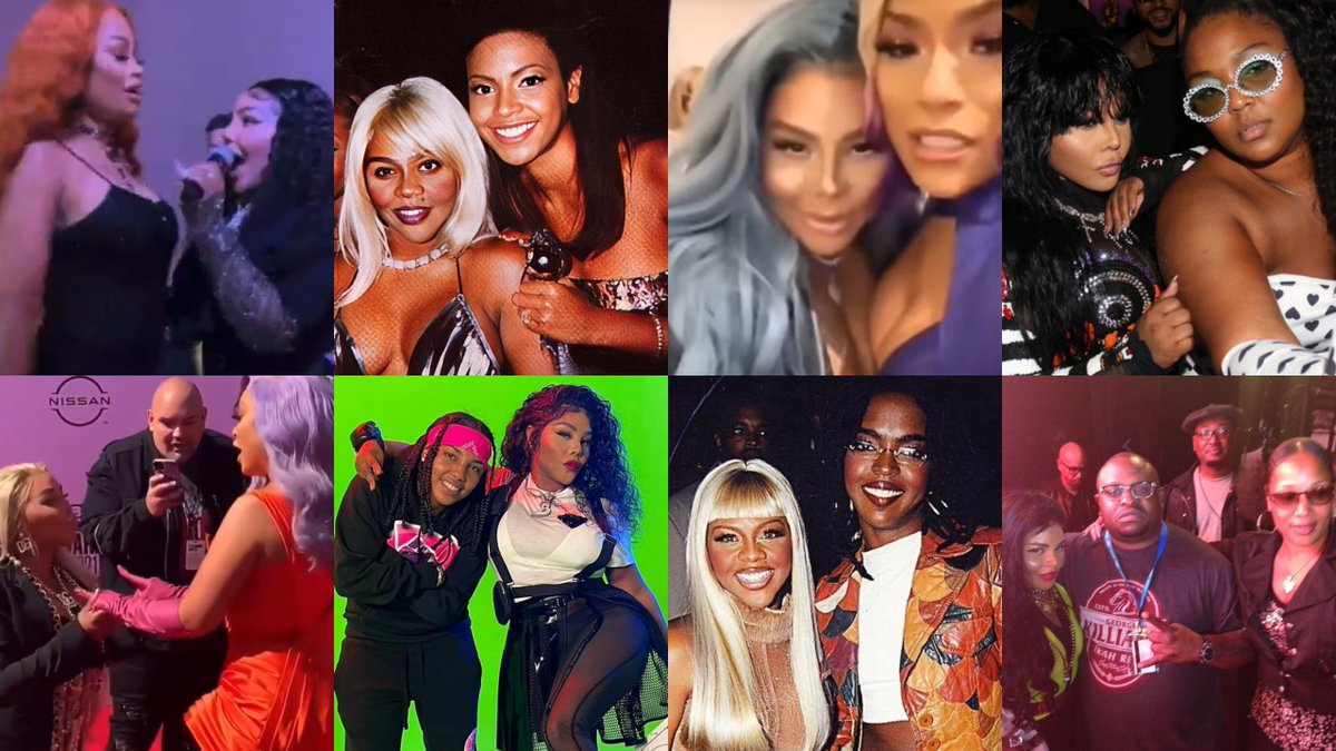 Lil' Kim with female rappers. 