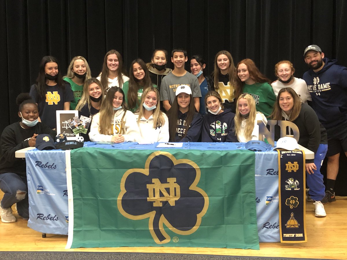 southathletics's tweet photo. Congratulations to  Delaney Matriano!
Delaney signed her National Letter of Intent to play girls soccer at Notre Dame. https://t.co/vn25V9KHkt