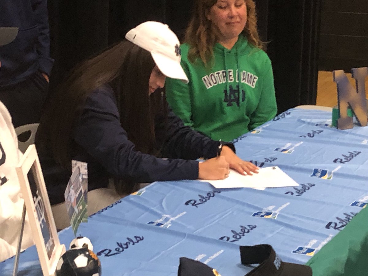 southathletics's tweet photo. Congratulations to  Delaney Matriano!
Delaney signed her National Letter of Intent to play girls soccer at Notre Dame. https://t.co/vn25V9KHkt