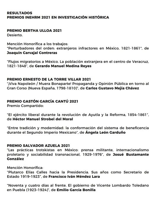 HistoriaMora's tweet photo. Dra. Ángela León, desde la coordinación del doctorado celebramos el merecido premio a tu esfuerzo y talento que fue reconocido en el premio Gastón García Cantú que otorga el INEHRM a la mejor investigación histórica sobre el periodo de la Reforma Liberal.
¡Muchas felicidades! https://t.co/OTLl9HA2wJ