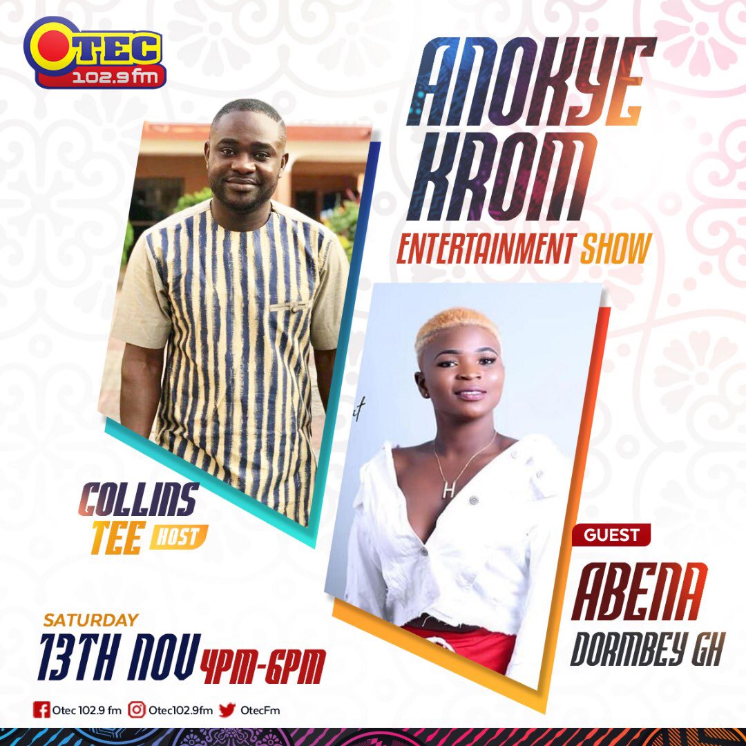 McKodjo's tweet photo. Dormbey Gh will be on Otec 102.9 Fm 📻 Kumasi 🎶💥💥🔝🤩 De New Queen 👸 Inna Di Yard @Rockrecords @Entertainment https://t.co/AVD4nPyhkL