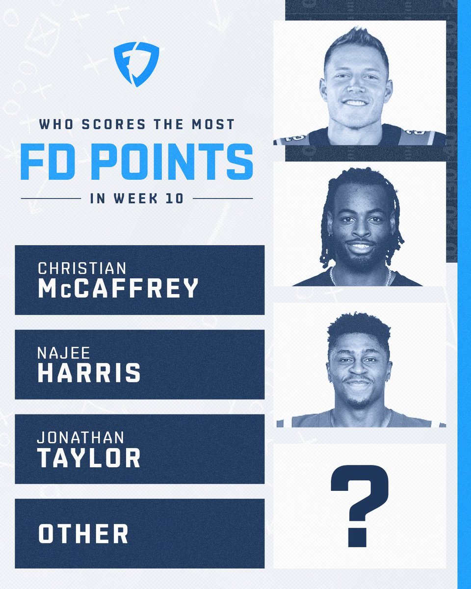 FanDuel's tweet photo. 🚨 GIVEAWAY ALERT 🚨

Want to win an NFL jersey of your choice? To enter the sweepstakes:

1️⃣ RT this
2️⃣ FOLLOW us: @FanDuel
3⃣ REPLY with your guess

One random winner will be chosen on 11/15.
Rules: https://t.co/n2DYFLqpFj https://t.co/juLVGlXL1F