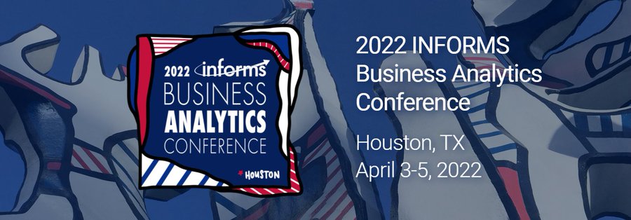 ADBurciaga's tweet photo. CYBER ANALYTICS Track added to the premier conference on applied #AI #ML #OpsResearch #DataScience #Analytics. Join me at the 2022 INFORMS Business Analytics Conference , April 3rd-5th in Houston. Info and registration: https://t.co/hqMQuBQiKF
@INFORMS @CAPcertify #Analytics22 https://t.co/NJDvHvRMwg