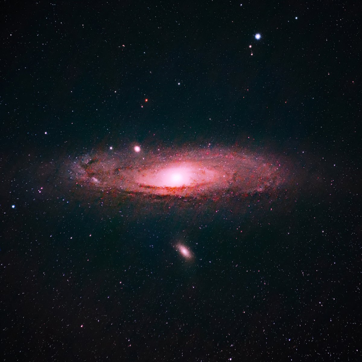Cosmic Whirlpool.
Andromeda Galaxy. Nikon D850, Tamron 70-200mm, CLS filter, SWSA tracking, 3h of data.

#nightsky #astrophotography #stargazing #science #Moon #NASA #stars #milkyway #space #sun #stars #universe #galaxies #nebula #earth #APOD #Astronomia #Astronomy <a href="/daraobriain/">Dara Ó Briain</a>