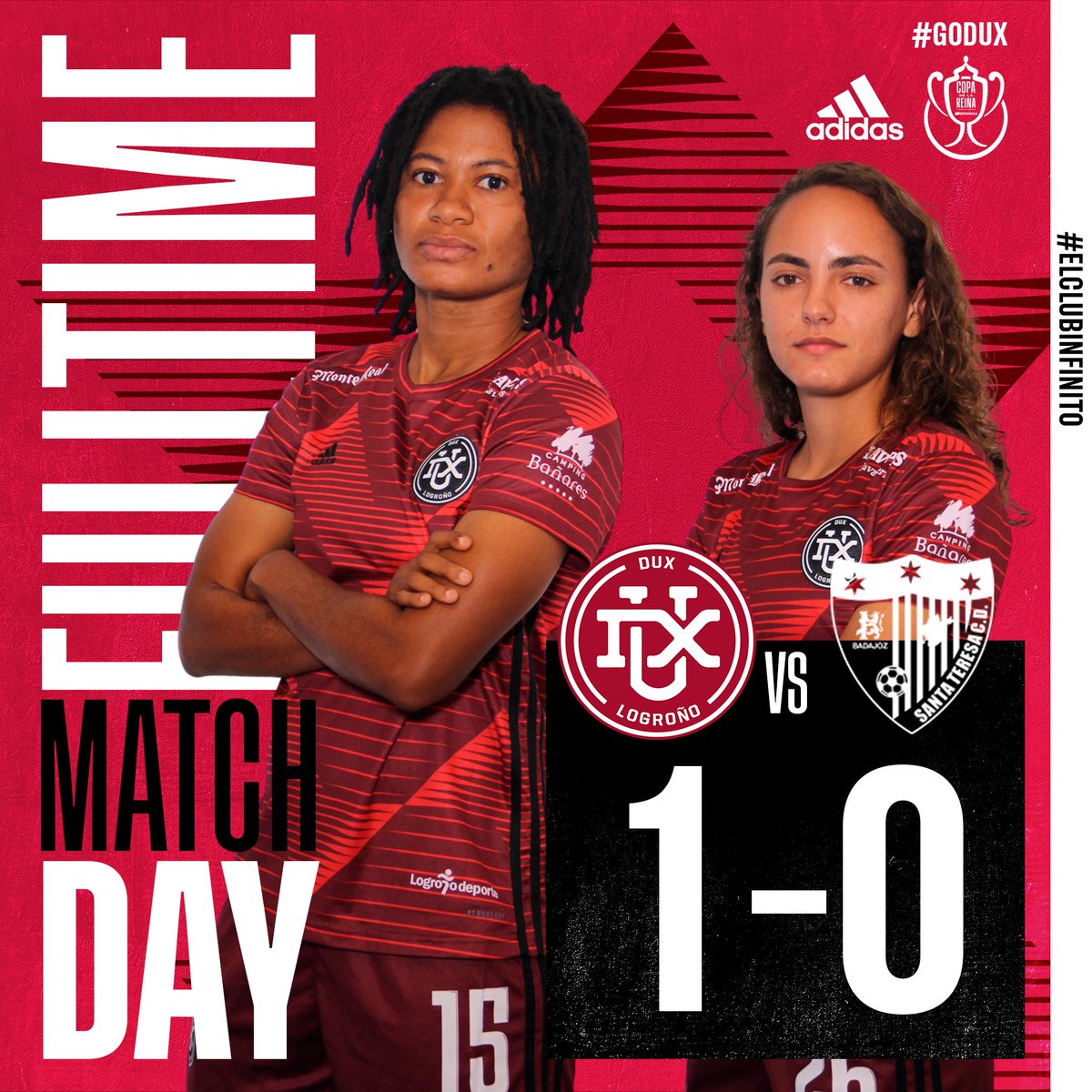 LogronoUnited's tweet photo. Min.90+5 | 1-0 | Final en el Mundial 82. Pasamos a la siguiente Ronda de la Copa de la Reina. #GoDUX https://t.co/G3zrOEV3Ts