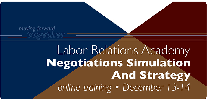CALPELRA's tweet photo. Online Core Academy/Negotiations Simulation, Strategy (December) - Register now for this popular training program! #CALPELRAAcademy #NegotiationsTraining #LaborRelationsTraining
https://t.co/rRZGCi1Xrf https://t.co/KpVMkBFYKU