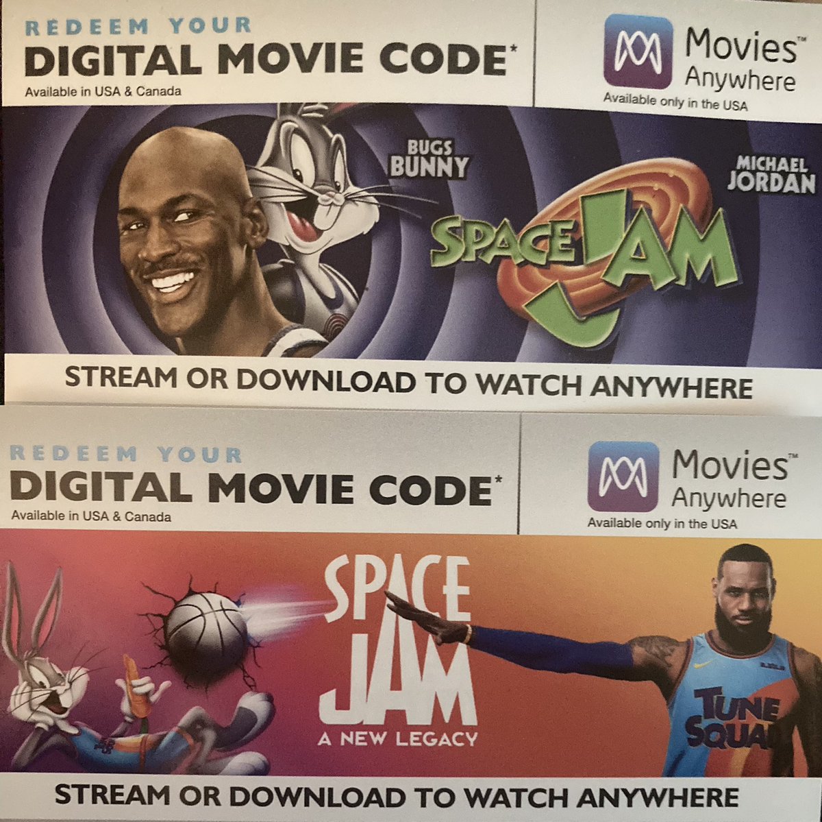 TheGodFather656's tweet photo. Well everyone I’m gonna do a giveaway cause why not. I’ll select the winner later today. So like/retweet to enter.  #SpaceJam #SpaceJamANewLegacy #LooneyTunes #movies #MoviesAnywhere https://t.co/e0AiOe14S5