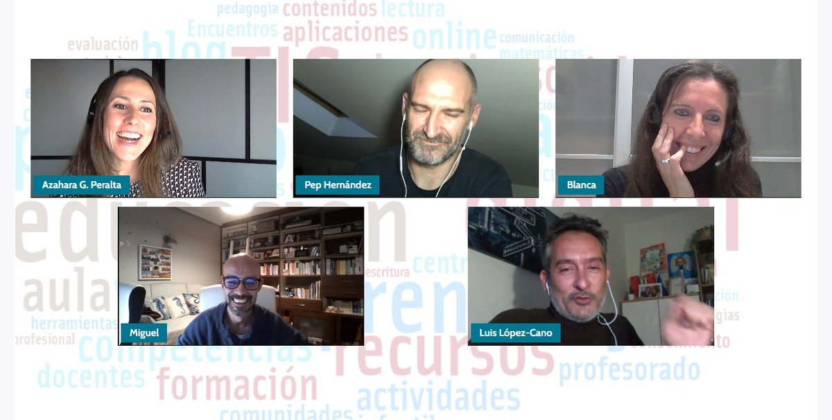 AzaharaTIC's tweet photo. Gracias por acompañarnos: <<Creo, luego aprendo>>. Aquí en diferido 📽️:
🔗https://t.co/tEQWkgfo3Y
Gracias compañeros y amigos #CREA_INTEF @blancanamero @LuisLopez_Cano @ChemaMunozRosa @pephernandez @miguelpascual76
@BeatrizCerdan = personalidad creativa 100% Gracias mil 😍 https://t.co/YHdRnjOXAN