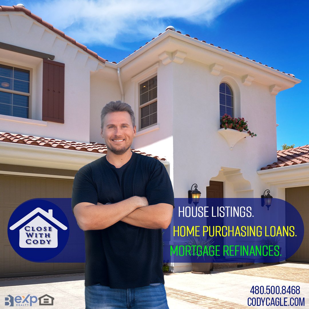 CloseWithCody's tweet photo. All of your real estate needs in one place. 🏠

https://t.co/TpLqpuZZPi
480-500-8468

#mortgagebroker  #localbusiness #azrealtor #realestate #arizona #barrettfinancialgroup #househunting #dreamhome #exprealty #newhome #homesweethome #architecture #sold #closewithcody https://t.co/HO8zNhVakk