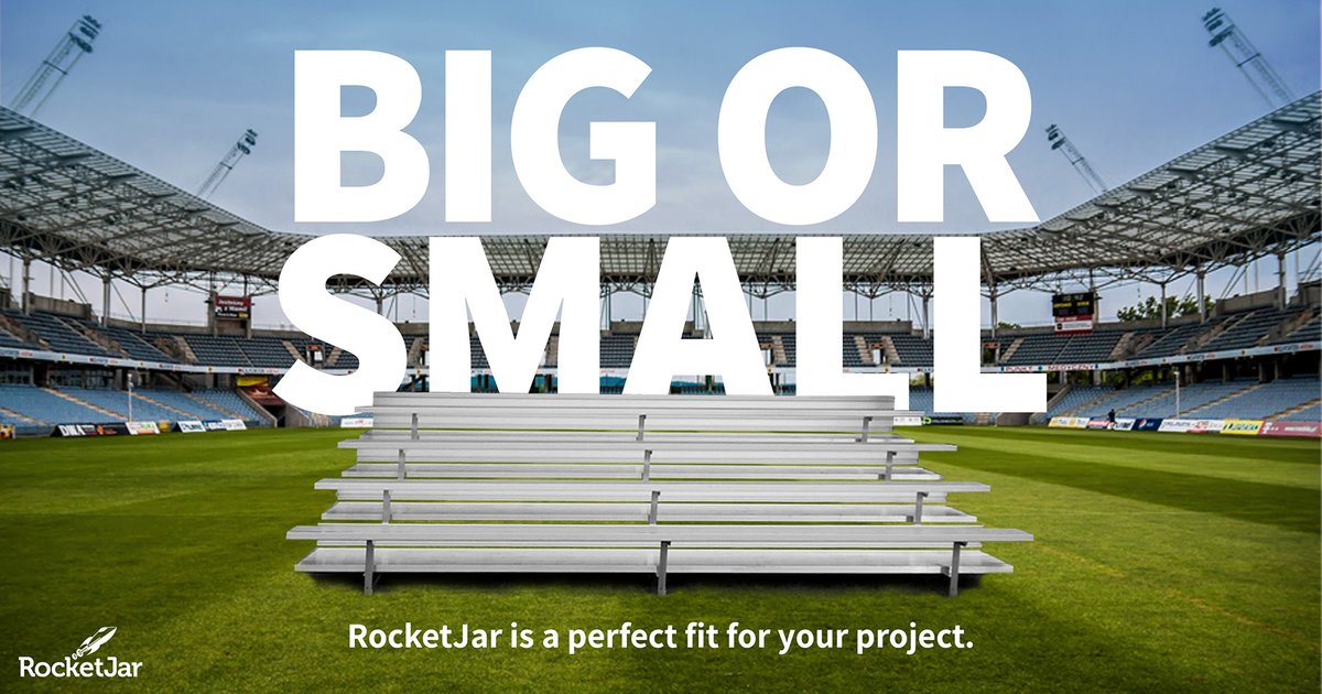 Go big (or small) or go home. 

From a new set of bleachers to stadium renovations, RocketJar can help you fund your projects. Get started at rocketjar.com.