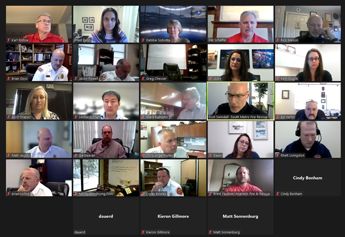 CtrPubSafExc's tweet photo. CPSE held a consortium coordinators’ meeting connecting with the coordinators of the 18 consortiums, providing updates and allowing the coordinators to engage with each other. We look forward to resuming travel to in-person meetings in 2022, learn more at https://t.co/ahdXM50xrM. https://t.co/RY1rvJamLT