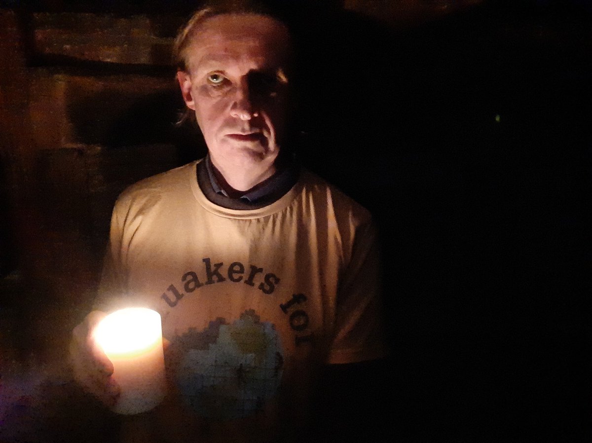RCquaker's tweet photo. I'm not in Glasgow any more, but today I lit a candle and stood for a timer in solidarity with Friends there holding a vigil for #LossAndDamage. Thinking of all of those who have lost their lives, health, livelihoods, homes or habitats because of climate change. #QuakersAtCop https://t.co/HQUMAdAZjj
