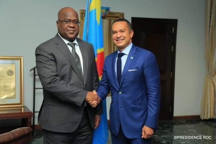 NourMulamba's tweet photo. RDC: Ambassadeur itinérant du Prés @fatshi13,le millionnaire Luc Gérard Nyafé lance l’usine de production de farine de Maïs à Kikwit. Dès sa rencontre avec le Président Tshisekedi en février 2019, Il a annonçait la possibilité de créer 5 millions d'emplois pour les jeunes en RDC. https://t.co/iQcwQ72MSU