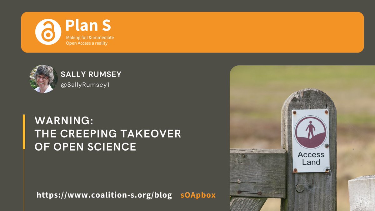 cOAlitionS_OA's tweet photo. Some publishers are making a grab for authors’ rights for articles, says @SallyRumsey1, @cOAlitionS_OA #OpenAccess Expert, in her latest blog. They could do that for preprints as well; and if for preprints, then, for any research output item they hold. 
✍️https://t.co/PuEV2OIHBg https://t.co/FK2K8TNfCa