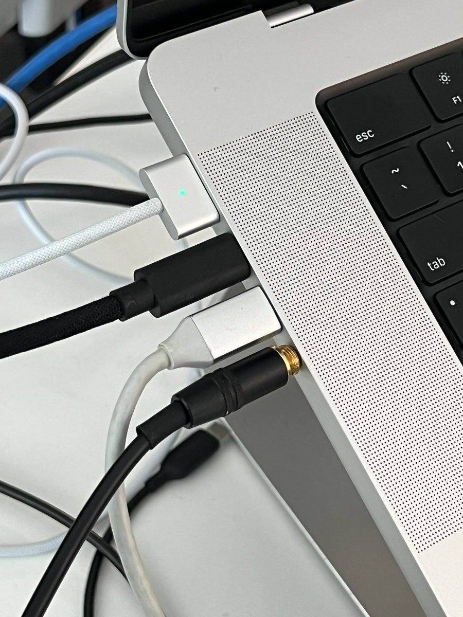 I did it. I’m using every single port on the new M1 Pro MacBook 🤭
